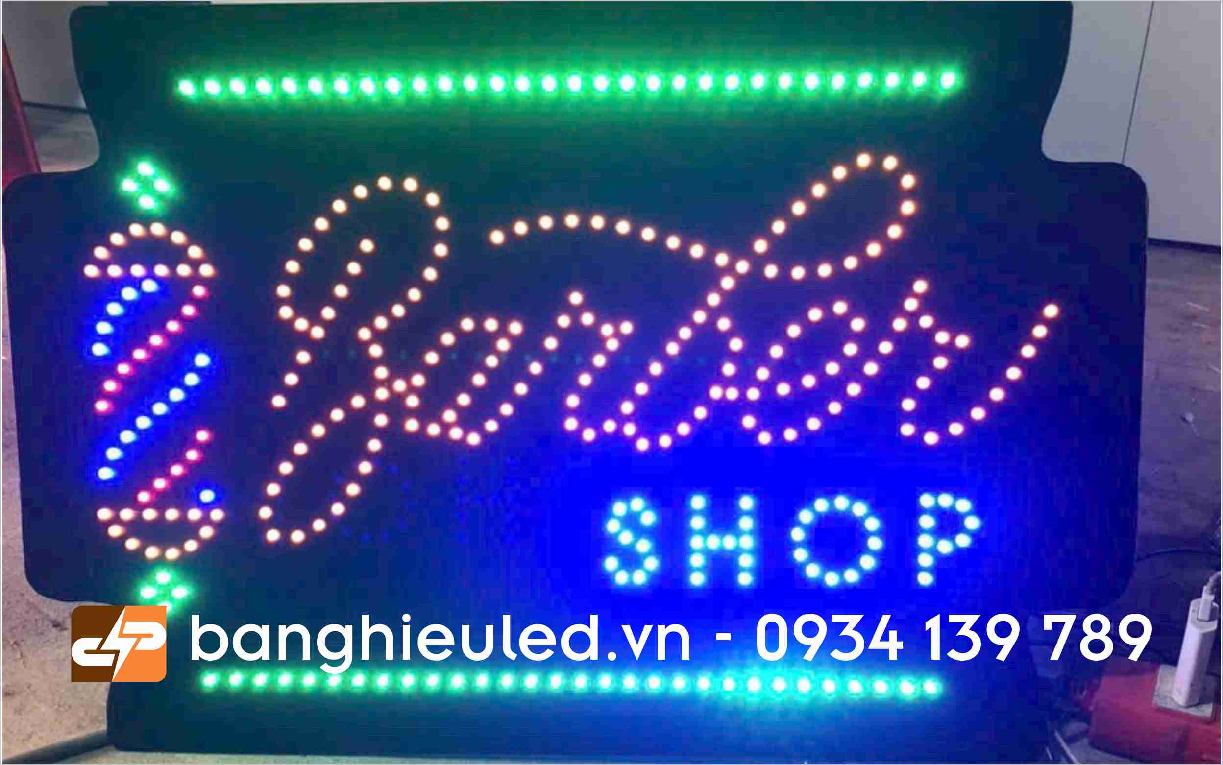 Bảng Hiệu Led Vẫy Barber Shop